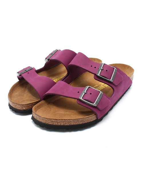 BIRKENSTOCK(ビルケンシュトック)の「【カラーレザーサンダル】ARIZONA/アリゾナ ヌバックレザーブラックベリー(MEN)(サンダル・メンズ・パープル・40/43/39/41/42)」の1枚目の写真