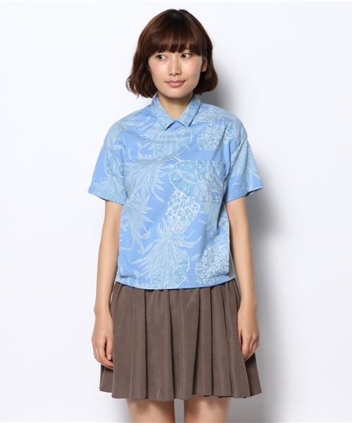 Kastane（カスタネ）の「【SUN SURF×Kastane】パイナップル柄シャツ（シャツ/ブラウス・レディース・ブルー/オフホワイト・FREE）」の5枚目の写真