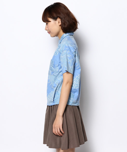 Kastane（カスタネ）の「【SUN SURF×Kastane】パイナップル柄シャツ（シャツ/ブラウス・レディース・ブルー/オフホワイト・FREE）」の6枚目の写真