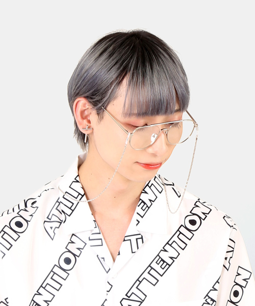 DING(ディング)の「DING/ストラップ付きメガネ(メガネ・レディース・シルバー・FREE)」の6枚目の写真