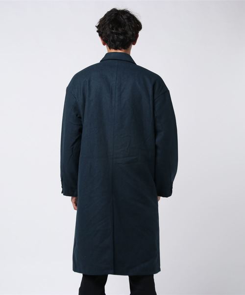 ASTRONOMY（アストロノミー）の「メルトンウールドロップショルダービッグステンカラーコート（ステンカラーコート・メンズ・ブラック/グレー/ブルー系その他/キャメル/ベージュ系その他/ネイビー/ブラウン/モカ/グレー系その他/チャコール・M/L/XL）」の11枚目の写真