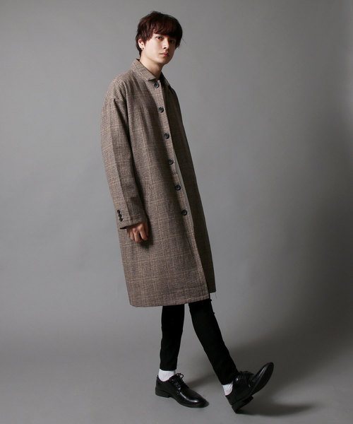 ASTRONOMY（アストロノミー）の「メルトンウールドロップショルダービッグステンカラーコート（ステンカラーコート・メンズ・ブラック/グレー/ブルー系その他/キャメル/ベージュ系その他/ネイビー/ブラウン/モカ/グレー系その他/チャコール・M/L/XL）」の12枚目の写真