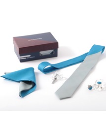 Quit Running（クイトランニング）の「ツートンカラー　メンズ スーツ ギフト箱4点セット ナロータイ（ネクタイ）」