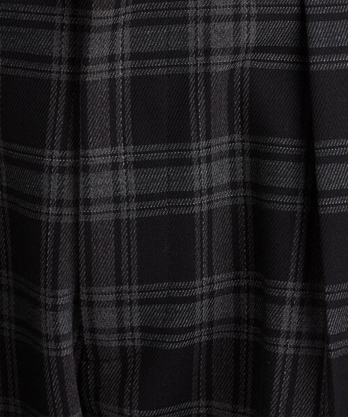 green label relaxing（グリーンレーベルリラクシング）の「CM キャバリーツイルチェック 2プリーツ ワイドテーパード 9分丈パンツ（その他パンツ・メンズ・ブラック/ダークブラウン・SMALL/X-LARGE/LARGE/MEDIUM）」の5枚目の写真