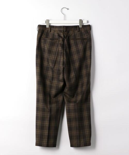 green label relaxing（グリーンレーベルリラクシング）の「CM キャバリーツイルチェック 2プリーツ ワイドテーパード 9分丈パンツ（その他パンツ・メンズ・ブラック/ダークブラウン・SMALL/X-LARGE/LARGE/MEDIUM）」の11枚目の写真