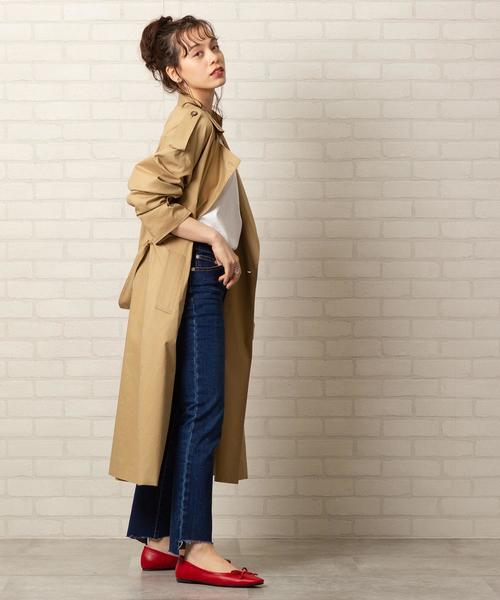 coen（コーエン）の「リラックストレンチコート(スプリングコート/春アウター)#（トレンチコート・レディース・カーキ/ベージュ・FREE）」の5枚目の写真