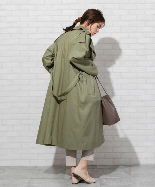 coen（コーエン）の「リラックストレンチコート(スプリングコート/春アウター)#（トレンチコート・レディース・カーキ/ベージュ・FREE）」の11枚目の写真