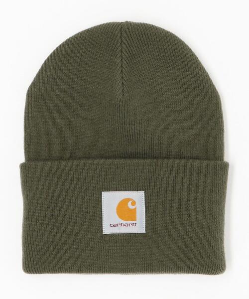 Carhartt（カーハート）の「[カーハート] SC★CARHARTT ロゴ ワッチキャップ ニット帽（ニットキャップ/ビーニー・メンズ・ブラウン/オレンジ/ブラック/オリーブ/ダークグレー・FREE）」の4枚目の写真