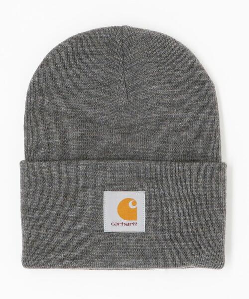 Carhartt（カーハート）の「[カーハート] SC★CARHARTT ロゴ ワッチキャップ ニット帽（ニットキャップ/ビーニー・メンズ・ブラウン/オレンジ/ブラック/オリーブ/ダークグレー・FREE）」の2枚目の写真