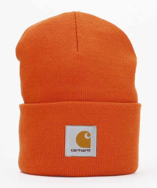 Carhartt（カーハート）の「[カーハート] SC★CARHARTT ロゴ ワッチキャップ ニット帽（ニットキャップ/ビーニー・メンズ・ブラウン/オレンジ/ブラック/オリーブ/ダークグレー・FREE）」の8枚目の写真