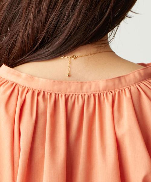 EMMEL REFINES(エメルリファインズ)の「〔ハンドウォッシャブル〕SMF HW 2WAY TC ギャザーブラウス(シャツ/ブラウス・レディース・ライラック/ベージュ/シャーベット/ブラック・FREE)」の16枚目の写真