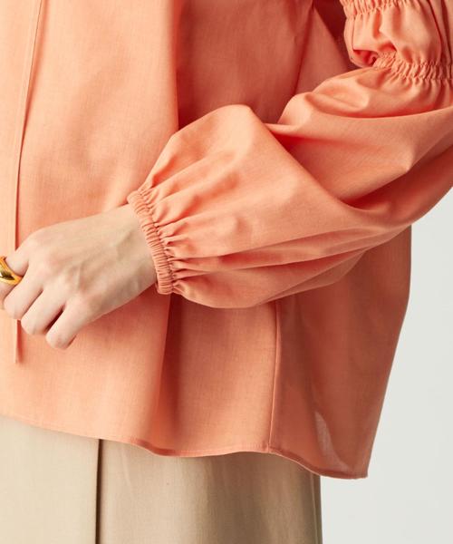 EMMEL REFINES(エメルリファインズ)の「〔ハンドウォッシャブル〕SMF HW 2WAY TC ギャザーブラウス(シャツ/ブラウス・レディース・ライラック/ベージュ/シャーベット/ブラック・FREE)」の17枚目の写真