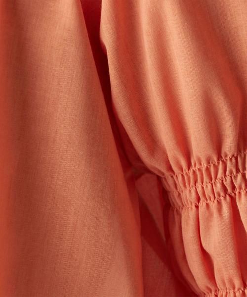 EMMEL REFINES(エメルリファインズ)の「〔ハンドウォッシャブル〕SMF HW 2WAY TC ギャザーブラウス(シャツ/ブラウス・レディース・ライラック/ベージュ/シャーベット/ブラック・FREE)」の7枚目の写真