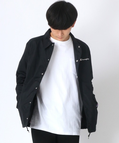 Champion(チャンピオン)の「Champion/チャンピオン COACH JACKET/コーチジャケット(ナイロンジャケット・メンズ・ブラック/ネイビー/ダークグリーン・M/L/XL)」の16枚目の写真