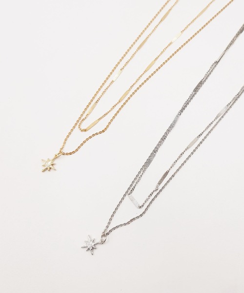 minia（ミニア）の「デザインネックレス ＜ 選べるデザイン / 2連ショート・ロング ＞ [ minia ]（ネックレス・レディース・A/B/C/D/E/F/G/H/R/P/K/I/O/M/L/Q/J/N・FREE）」の2枚目の写真