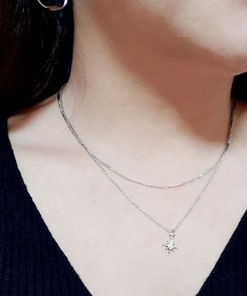 minia（ミニア）の「デザインネックレス ＜ 選べるデザイン / 2連ショート・ロング ＞ [ minia ]（ネックレス・レディース・A/B/C/D/E/F/G/H/R/P/K/I/O/M/L/Q/J/N・FREE）」の3枚目の写真