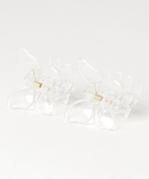 WEGO(ウィゴー)の「WEGO/【2点セット】バタフライヘアクリップ(バレッタ/ヘアクリップ・レディース・レッド/ブラウン/パープル/ブルー/ピンク/その他1・FREE)」の6枚目の写真