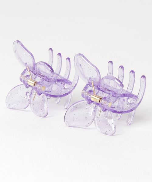 WEGO(ウィゴー)の「WEGO/【2点セット】バタフライヘアクリップ(バレッタ/ヘアクリップ・レディース・レッド/ブラウン/パープル/ブルー/ピンク/その他1・FREE)」の3枚目の写真