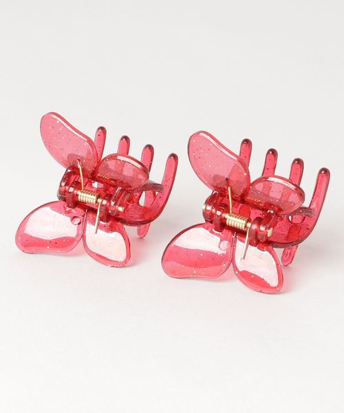 WEGO(ウィゴー)の「WEGO/【2点セット】バタフライヘアクリップ(バレッタ/ヘアクリップ・レディース・レッド/ブラウン/パープル/ブルー/ピンク/その他1・FREE)」の5枚目の写真