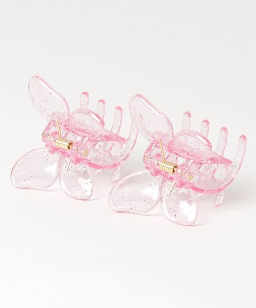 WEGO(ウィゴー)の「WEGO/【2点セット】バタフライヘアクリップ(バレッタ/ヘアクリップ・レディース・レッド/ブラウン/パープル/ブルー/ピンク/その他1・FREE)」の4枚目の写真