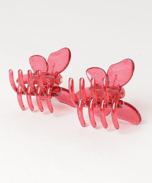WEGO(ウィゴー)の「WEGO/【2点セット】バタフライヘアクリップ(バレッタ/ヘアクリップ・レディース・レッド/ブラウン/パープル/ブルー/ピンク/その他1・FREE)」の7枚目の写真