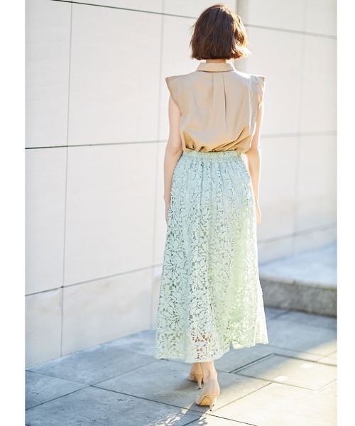 &. NOSTALGIA(アンドドットノスタルジア)の「フレンチスリーブシャツブラウス(シャツ/ブラウス・レディース・ベージュ/オレンジ/グレー系その他・FREE)」の9枚目の写真