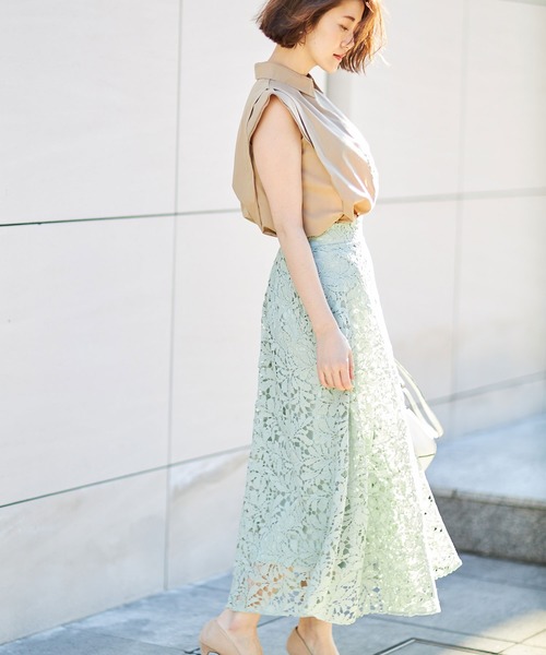 &. NOSTALGIA(アンドドットノスタルジア)の「フレンチスリーブシャツブラウス(シャツ/ブラウス・レディース・ベージュ/オレンジ/グレー系その他・FREE)」の13枚目の写真