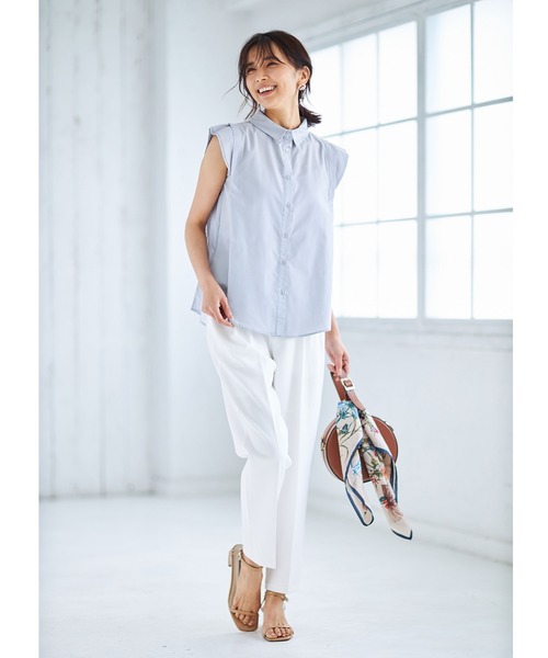 &. NOSTALGIA(アンドドットノスタルジア)の「フレンチスリーブシャツブラウス(シャツ/ブラウス・レディース・ベージュ/オレンジ/グレー系その他・FREE)」の16枚目の写真