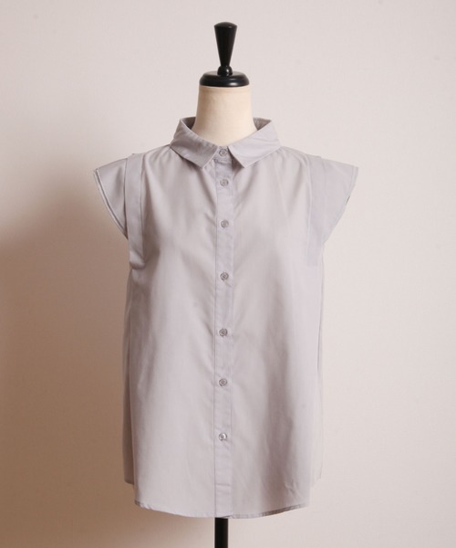 &. NOSTALGIA(アンドドットノスタルジア)の「フレンチスリーブシャツブラウス(シャツ/ブラウス・レディース・ベージュ/オレンジ/グレー系その他・FREE)」の20枚目の写真