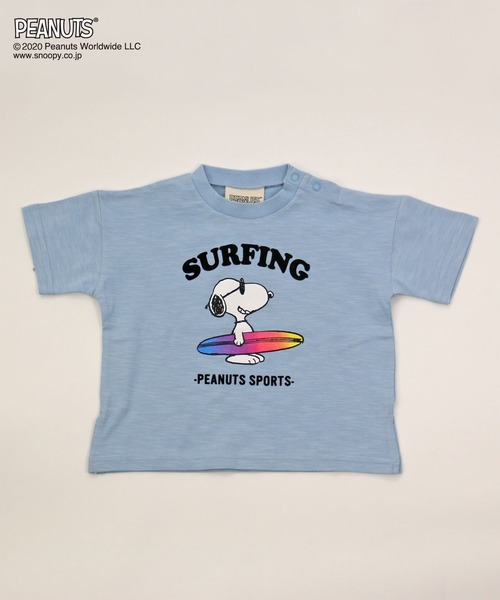 SNOOPY(スヌーピー)の「SNOOPY/スヌーピー サーフ半袖Tシャツ(Tシャツ/カットソー・キッズ・ホワイト/チャコールグレー/サックスブルー・130cm/100cm/90㎝/110cm/120cm/90cm/140cm)」の3枚目の写真