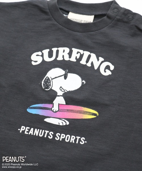 SNOOPY(スヌーピー)の「SNOOPY/スヌーピー サーフ半袖Tシャツ(Tシャツ/カットソー・キッズ・ホワイト/チャコールグレー/サックスブルー・130cm/100cm/90㎝/110cm/120cm/90cm/140cm)」の14枚目の写真