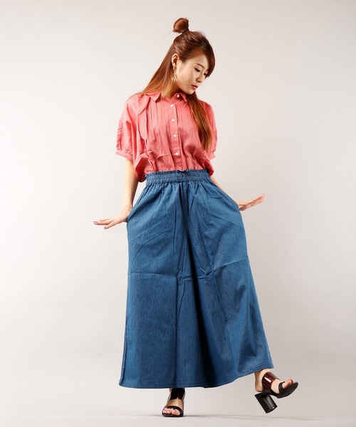 FUNALIVE(ファンアライブ)の「【artipur】5.5オンスデニムワイドパンツ womens(その他パンツ・レディース・インディゴブルー/ブルー・FREE)」の3枚目の写真