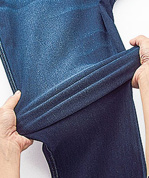 BELLUNA PLUS(ベルーナ)の「冷感クールジャージー素材美脚ジーンズ股下73cm(デニムパンツ・レディース・ブラック/オフホワイト/インディゴブルー/ブルー/ダークインディゴブルー・MEDIUM/LARGE/X-LARGE/SMALL)」の17枚目の写真