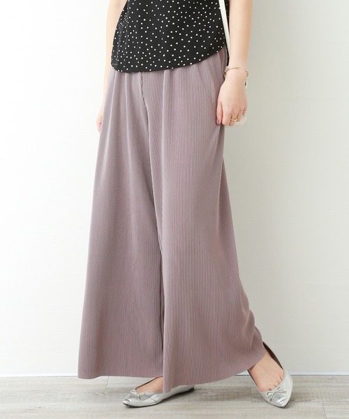 CHARM BERRY TIC(チャームベリーチック)の「クリスタルプリーツスムース ストレートパンツ(その他パンツ・レディース・ミント/ベージュ/モカ/ラベンダー/ブラック・M/L)」の5枚目の写真