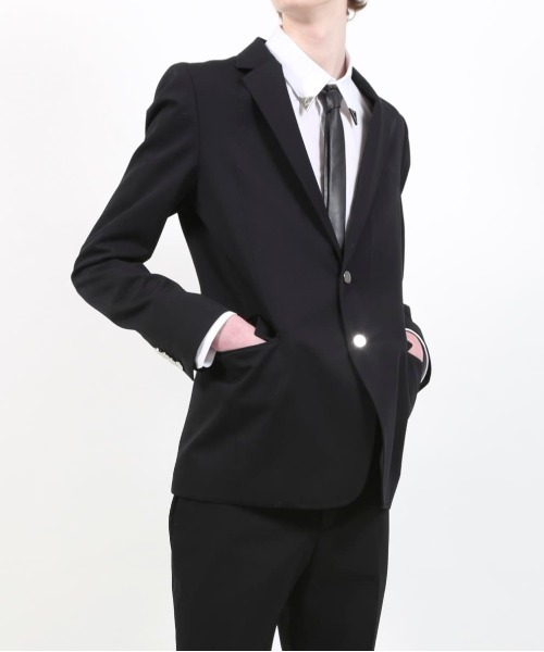 GalaabenD（ガラアーベント）の「SUPER100's 高密度ギャバジン2Bブレザー（テーラードジャケット・メンズ・ブラック/ネイビー・S/M/L）」の2枚目の写真