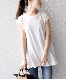SHIPS（シップス）の「【WEB限定】クールタッチノースリーブビッグTEE◇（Tシャツ/カットソー）」