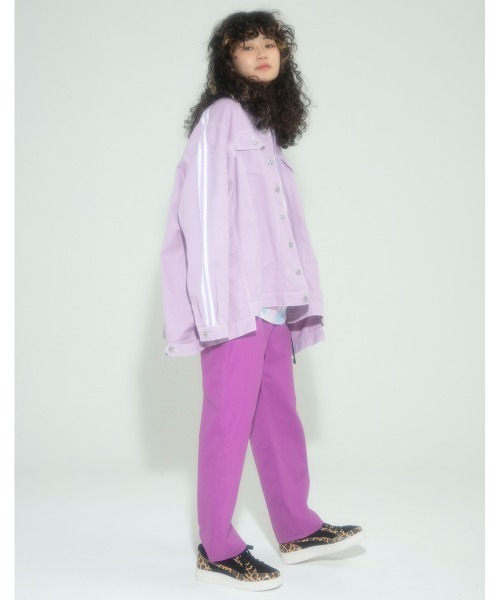 Candy Stripper（キャンディストリッパー）の「LINED WIDE ジャケット（デニムジャケット・レディース・ラベンダー/ブラック/ベージュ・2）」の7枚目の写真