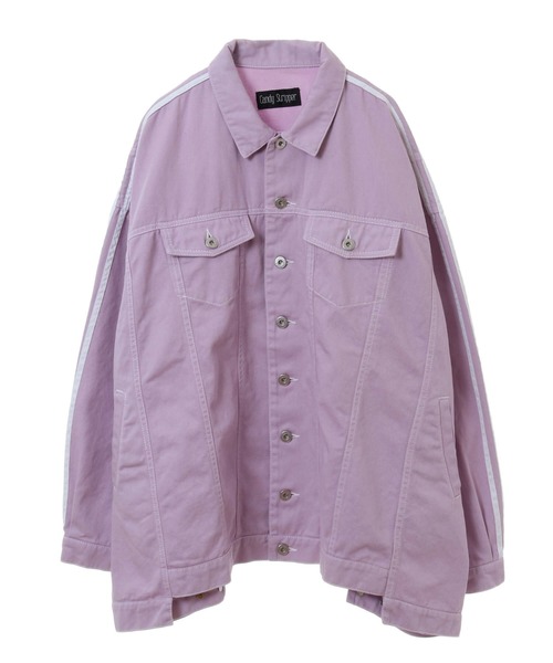 Candy Stripper（キャンディストリッパー）の「LINED WIDE ジャケット（デニムジャケット・レディース・ラベンダー/ブラック/ベージュ・2）」の6枚目の写真