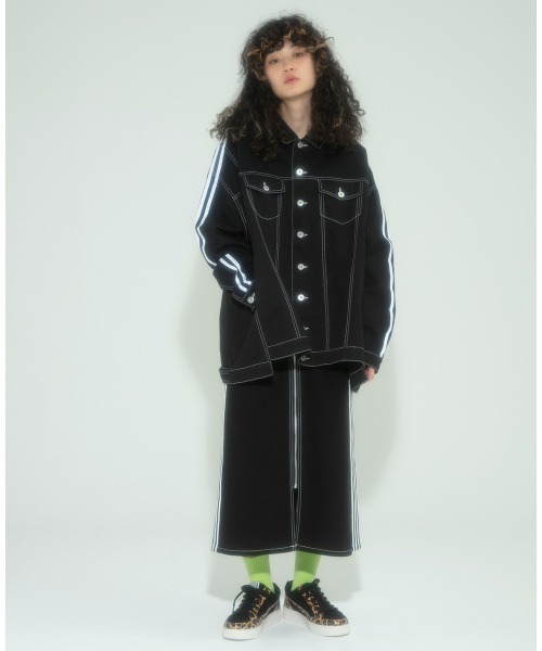 Candy Stripper（キャンディストリッパー）の「LINED WIDE ジャケット（デニムジャケット・レディース・ラベンダー/ブラック/ベージュ・2）」の21枚目の写真