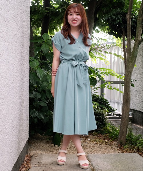 Astoria Odier アストリアオディール の リネンライクヘンリーネックワンピース ワンピース Wear