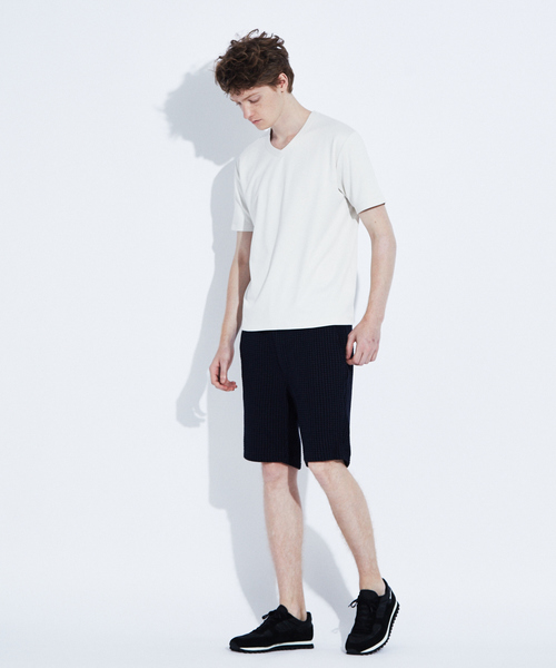 RECENCY OF MINE（リーセンシー オブ マイン）の「【Recency of Mine】抗菌防臭シルケットVネック　半袖Tシャツ（Tシャツ/カットソー・メンズ・アイボリー/ブルー/カーキ/ライトグレー・48/44/46/50）」の12枚目の写真