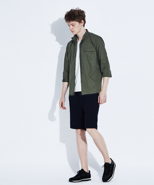 RECENCY OF MINE（リーセンシー オブ マイン）の「【Recency of Mine】抗菌防臭シルケットVネック　半袖Tシャツ（Tシャツ/カットソー・メンズ・アイボリー/ブルー/カーキ/ライトグレー・48/44/46/50）」の10枚目の写真