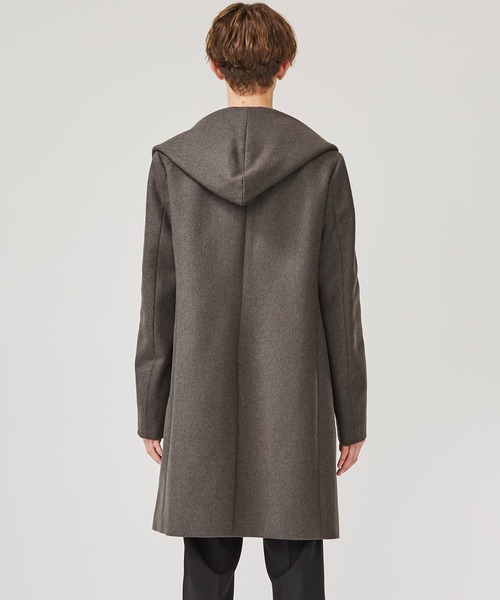 STUDIOUS別注 カシミア混二重織りメルトンフードコート