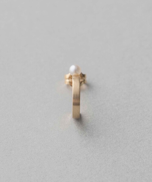 ete（エテ）の「○K10YG ピース パール ピアス（ピアス（片耳用