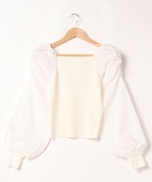 archives | ボリュームスリーブリブニットプルオーバー(ニット/セーター)