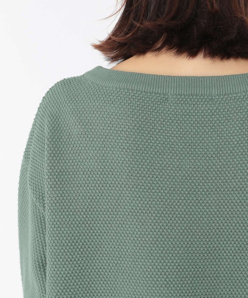 studio CLIP(スタディオクリップ)の「【新色入荷】《玄長なおこさんコラボ》9ゲージ洗える鹿の子ニットプルオーバー(ニット/セーター・レディース・ダークブラウン/オフホワイト/ピンク/グリーン/カーキ/モカ/パープル・MEDIUM/LARGE)」の11枚目の写真