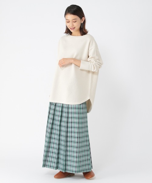 studio CLIP(スタディオクリップ)の「【新色入荷】《玄長なおこさんコラボ》9ゲージ洗える鹿の子ニットプルオーバー(ニット/セーター・レディース・ダークブラウン/オフホワイト/ピンク/グリーン/カーキ/モカ/パープル・MEDIUM/LARGE)」の8枚目の写真