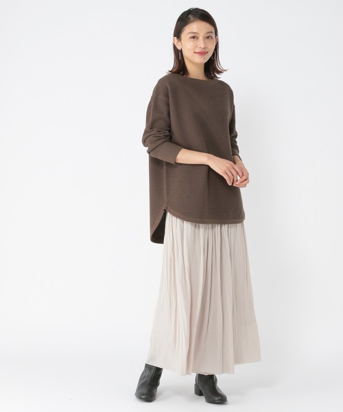 studio CLIP(スタディオクリップ)の「【新色入荷】《玄長なおこさんコラボ》9ゲージ洗える鹿の子ニットプルオーバー(ニット/セーター・レディース・ダークブラウン/オフホワイト/ピンク/グリーン/カーキ/モカ/パープル・MEDIUM/LARGE)」の14枚目の写真