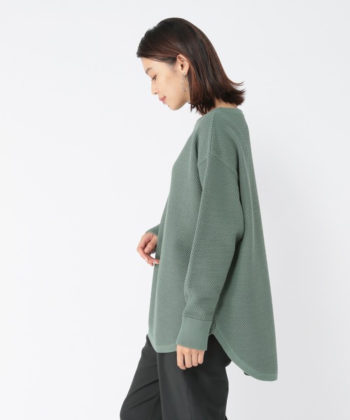 studio CLIP(スタディオクリップ)の「【新色入荷】《玄長なおこさんコラボ》9ゲージ洗える鹿の子ニットプルオーバー(ニット/セーター・レディース・ダークブラウン/オフホワイト/ピンク/グリーン/カーキ/モカ/パープル・MEDIUM/LARGE)」の17枚目の写真