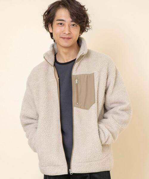 coen（コーエン）の「ボアフリーススタンドブルゾン#（ブルゾン・メンズ・ナチュラル/ブラウン/ネイビー・MEDIUM/SMALL/X-LARGE/LARGE）」の20枚目の写真